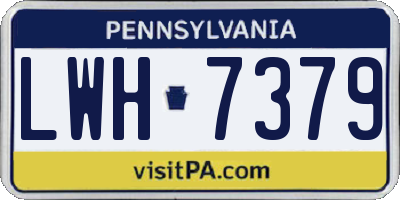 PA license plate LWH7379