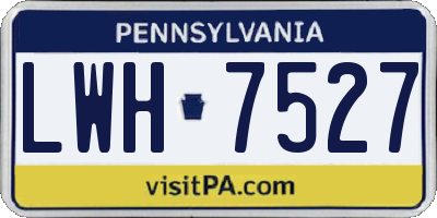PA license plate LWH7527