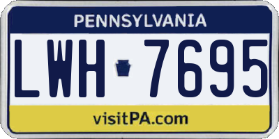 PA license plate LWH7695