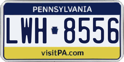 PA license plate LWH8556