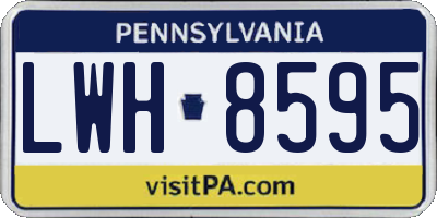 PA license plate LWH8595