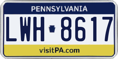 PA license plate LWH8617