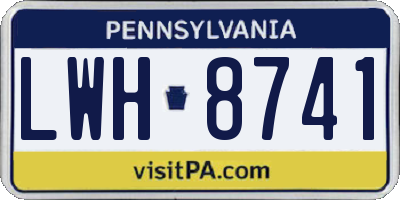 PA license plate LWH8741