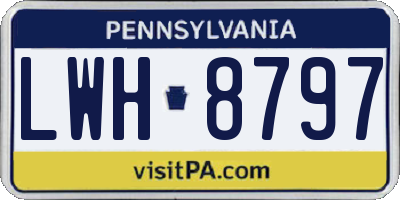 PA license plate LWH8797
