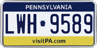 PA license plate LWH9589