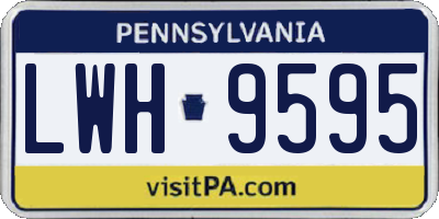 PA license plate LWH9595