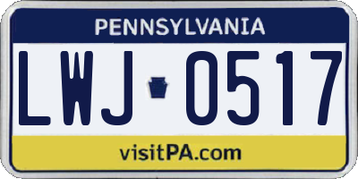 PA license plate LWJ0517