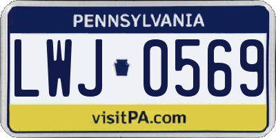 PA license plate LWJ0569
