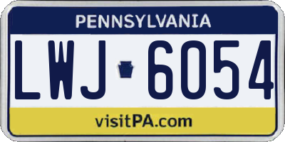 PA license plate LWJ6054