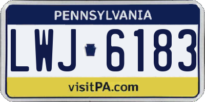 PA license plate LWJ6183