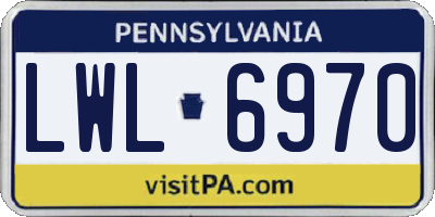 PA license plate LWL6970