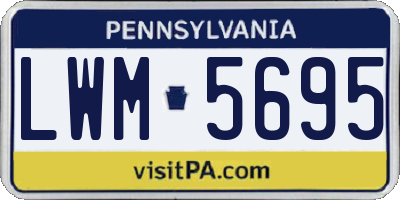 PA license plate LWM5695