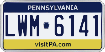 PA license plate LWM6141