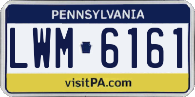 PA license plate LWM6161