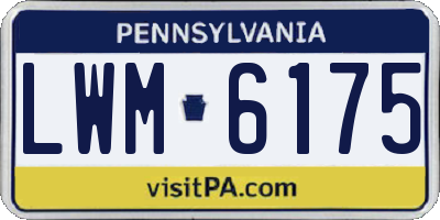 PA license plate LWM6175