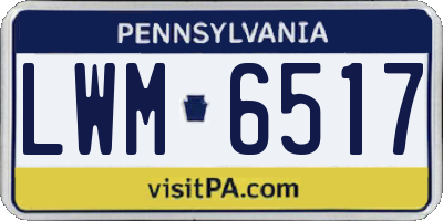 PA license plate LWM6517