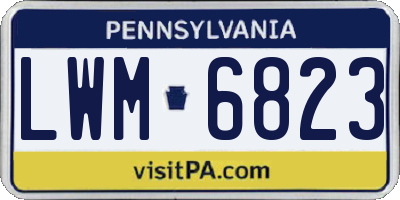 PA license plate LWM6823