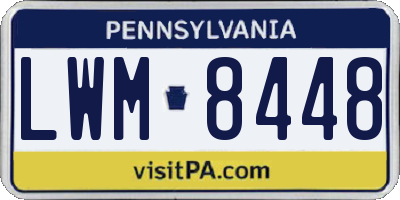 PA license plate LWM8448