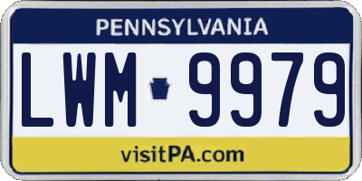 PA license plate LWM9979