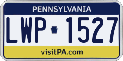 PA license plate LWP1527
