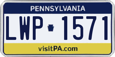 PA license plate LWP1571