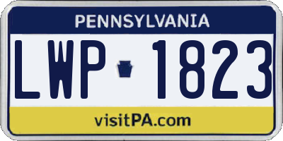 PA license plate LWP1823