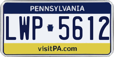 PA license plate LWP5612