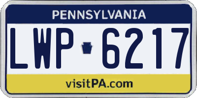 PA license plate LWP6217