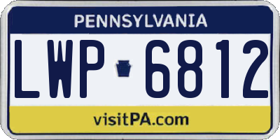 PA license plate LWP6812