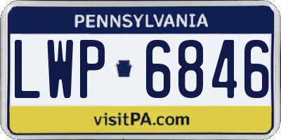 PA license plate LWP6846