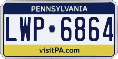 PA license plate LWP6864