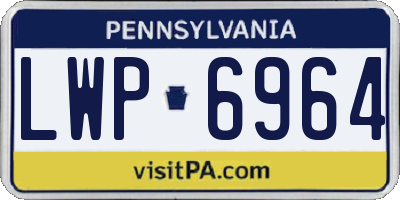PA license plate LWP6964