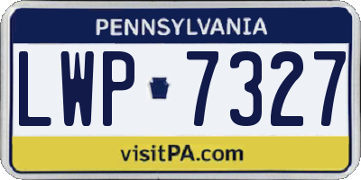 PA license plate LWP7327