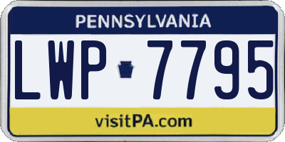 PA license plate LWP7795