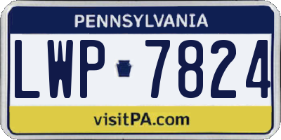 PA license plate LWP7824