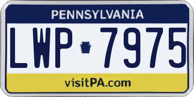 PA license plate LWP7975