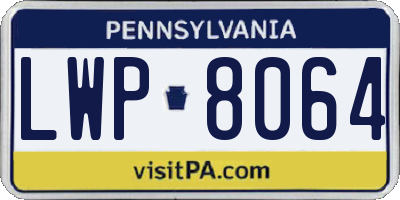PA license plate LWP8064