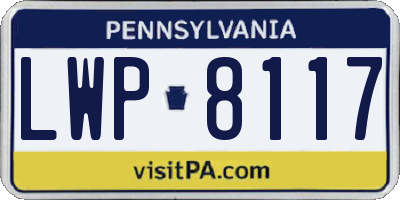 PA license plate LWP8117