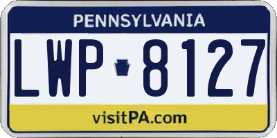 PA license plate LWP8127