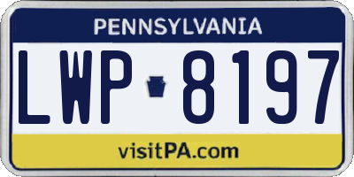 PA license plate LWP8197