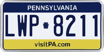 PA license plate LWP8211