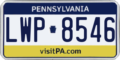 PA license plate LWP8546