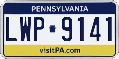 PA license plate LWP9141