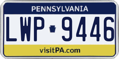 PA license plate LWP9446