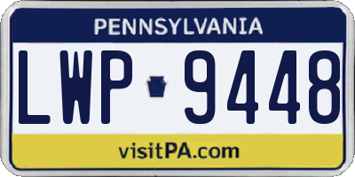 PA license plate LWP9448