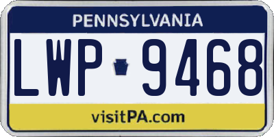 PA license plate LWP9468
