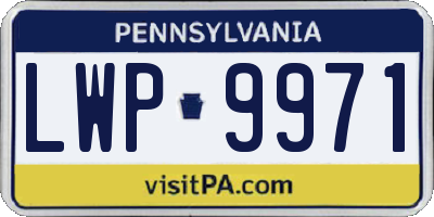 PA license plate LWP9971