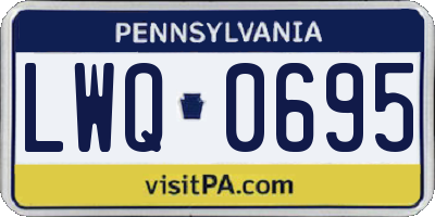 PA license plate LWQ0695