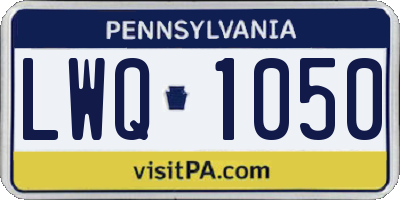 PA license plate LWQ1050