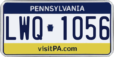 PA license plate LWQ1056
